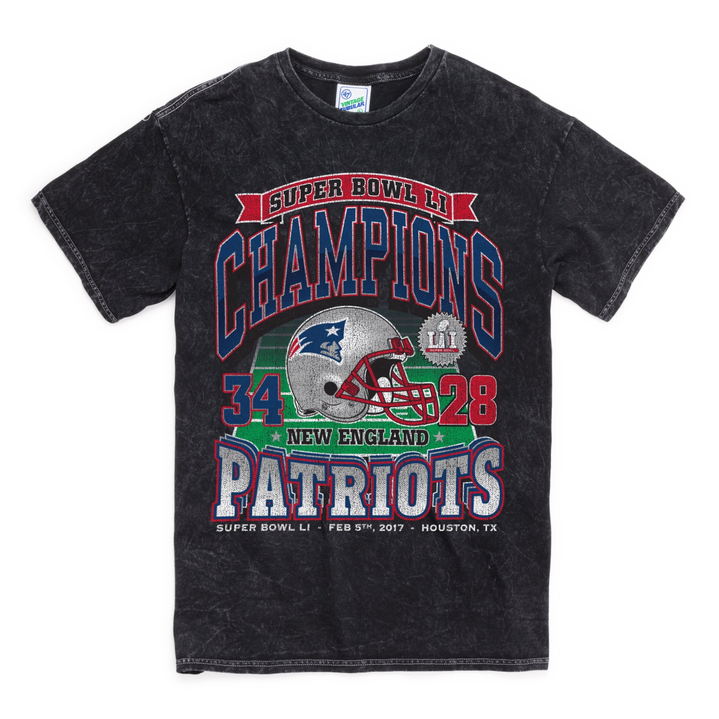 New England Patriots Super Bowl Li Gridiron Rocker ’47 Vintage Tubular Tee