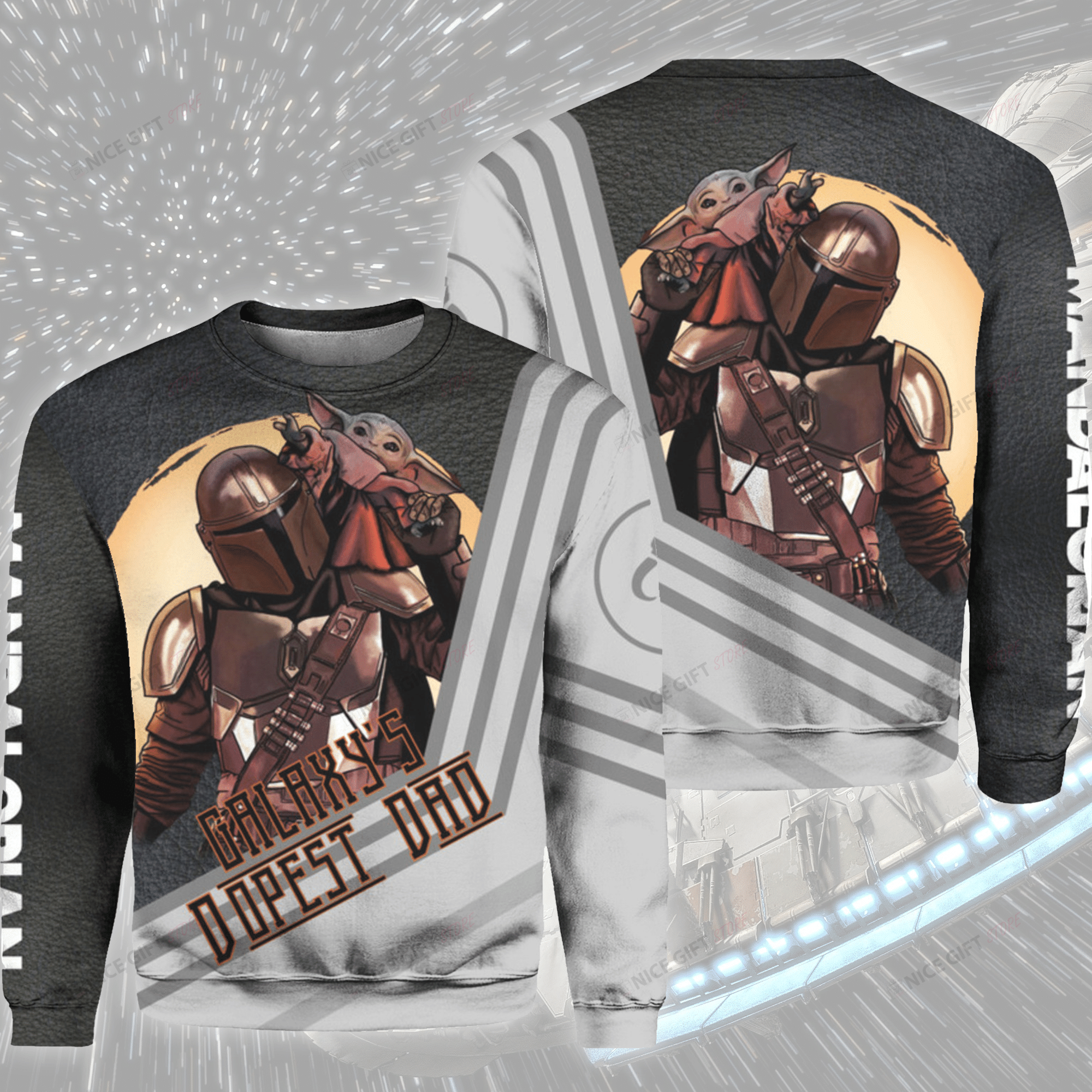 Mandalorian Galaxy’S Dopest Dad Crewneck Sweatshirt 3Cs-E8A6