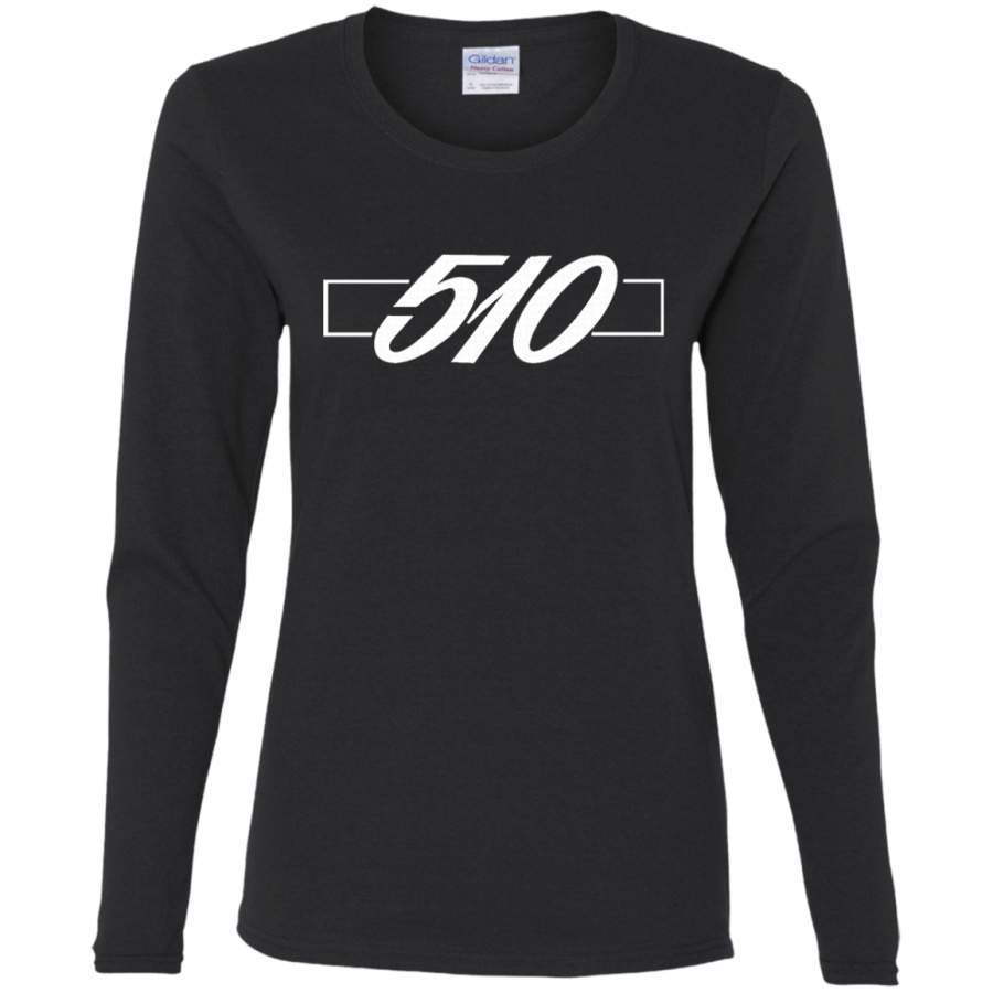 AGR Datsun 510 Logo Ladies’ Cotton LS T-Shirt