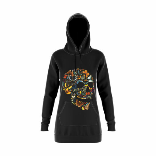 butterfly skull vintage Hoodie Dress