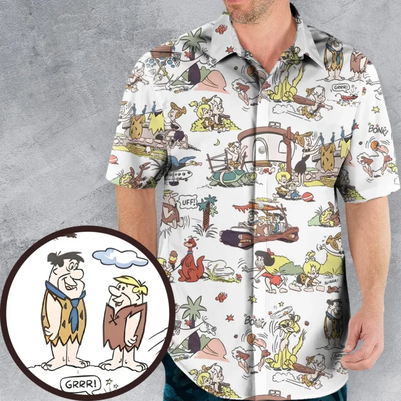 Stone Age Life The Flintstone Hawaiian Shirt