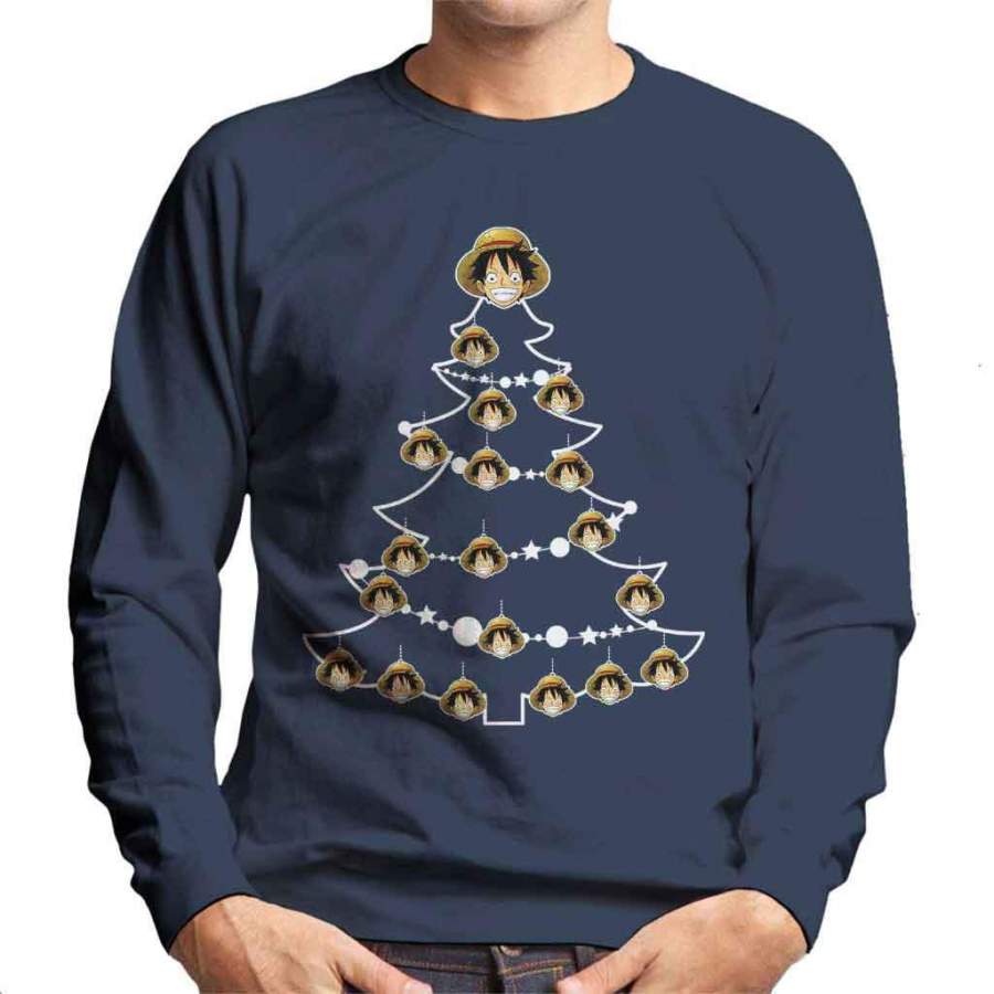 One Piece Luffy Christmas Tree Baubles Men’s Sweatshirt