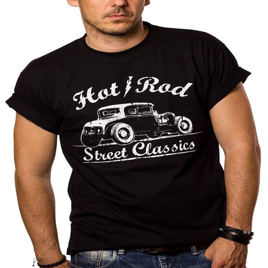 Vintage Rockabilly Hot Rod Men’S Fashion T-Shirt