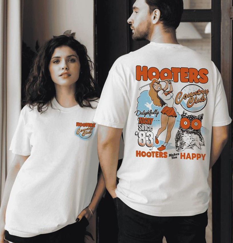 Hooters Country Club Tacky Since 83 Tee Shirt Outfit