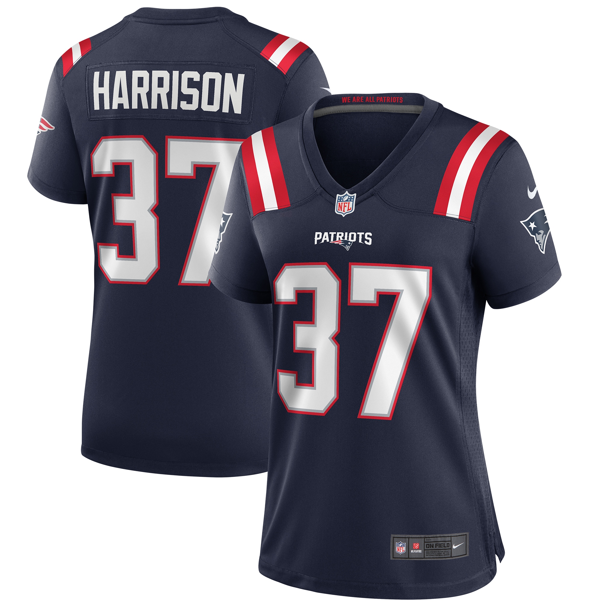 Women’s New England Patriots Rodney Harrison Navy Game Retired Player Jersey