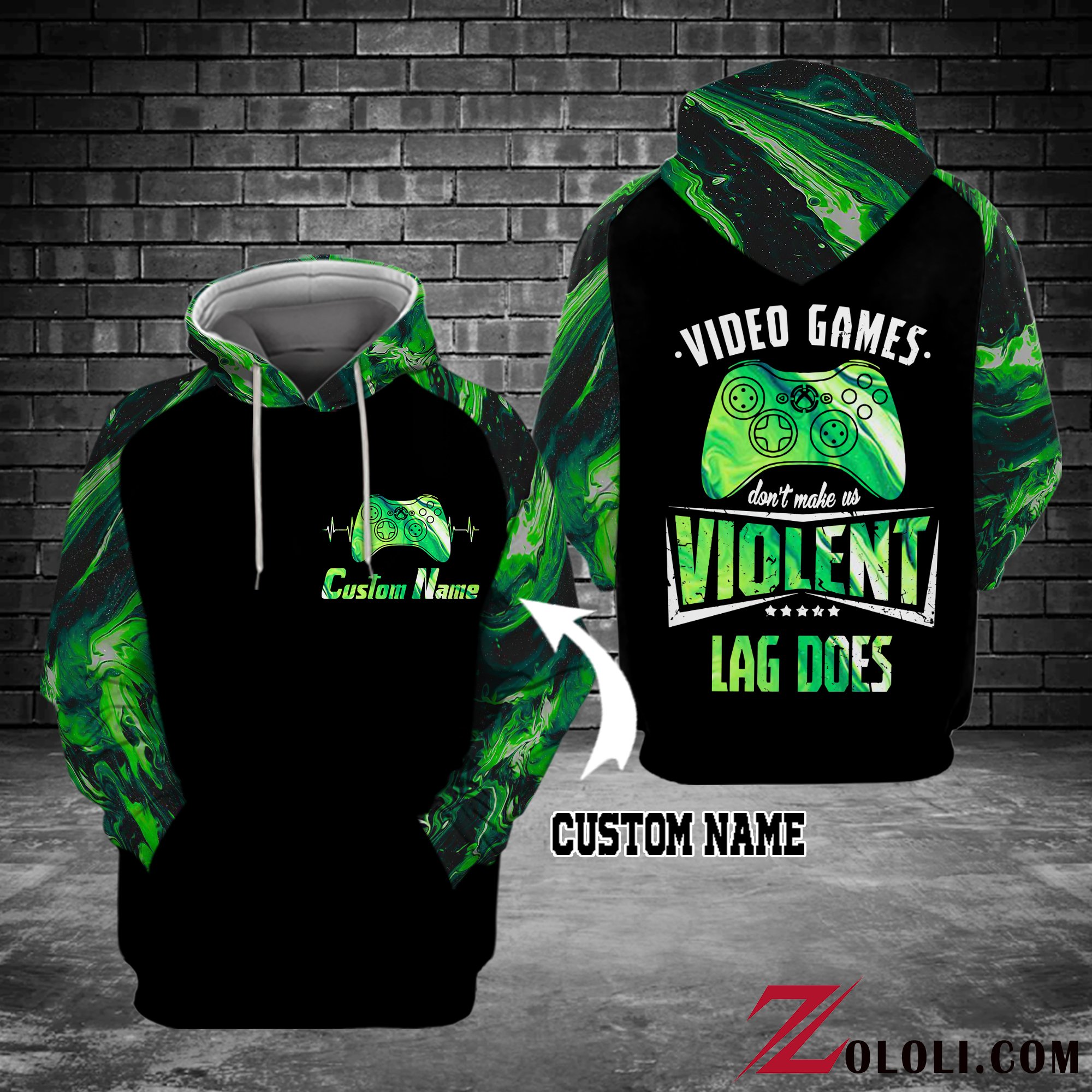 Xbox Video games don’t make us violent lag does hoodie 3D Custom TTM