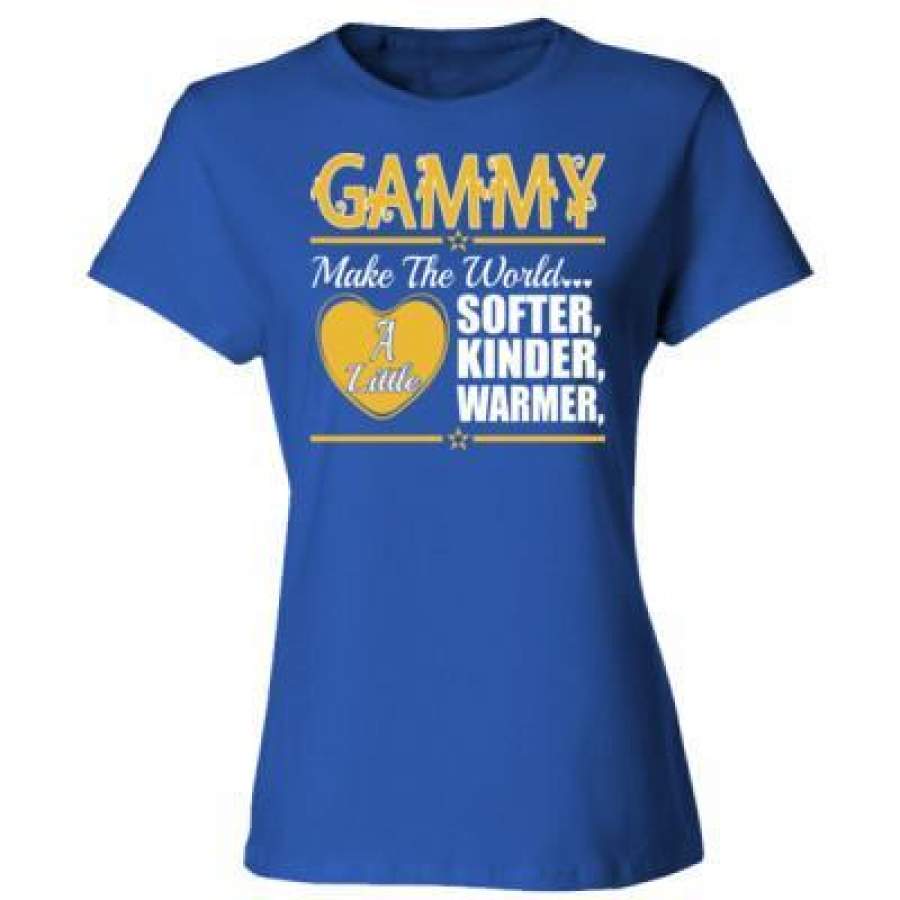 AGR Gammy Make The World A Little Softer Kinder Warmer – Ladies’ Cotton T-Shirt