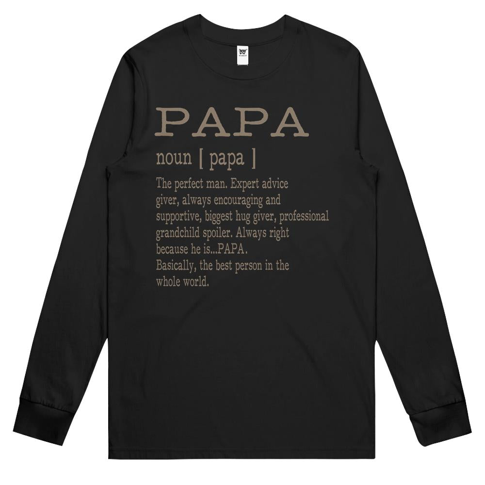 Papa Definition Grandpa Father’S Day Gifts – Men Long Sleeve T Shirts