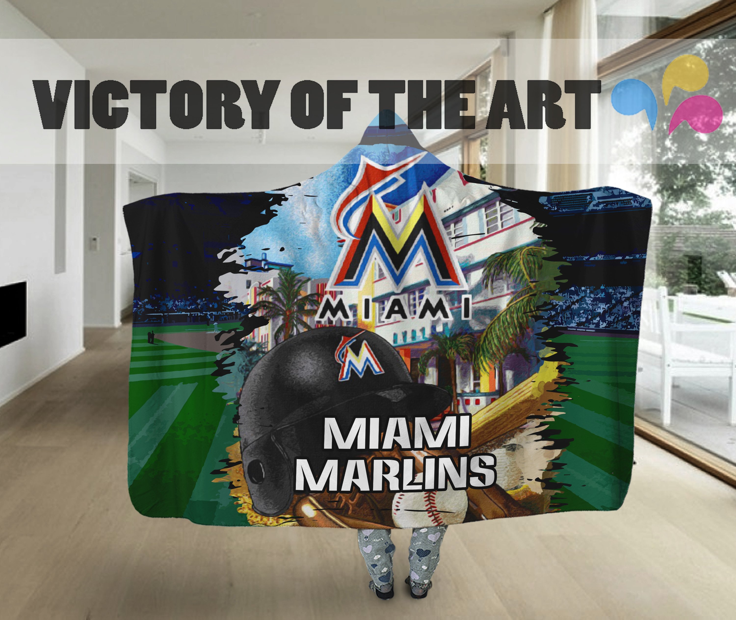 Special Edition Miami Marlins Home Field Advantage Hooded Blanket