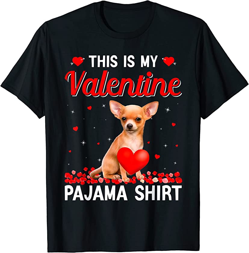 This Is My Chihuahua Dog Valentines Hearts Puppy Lover T-Shirt