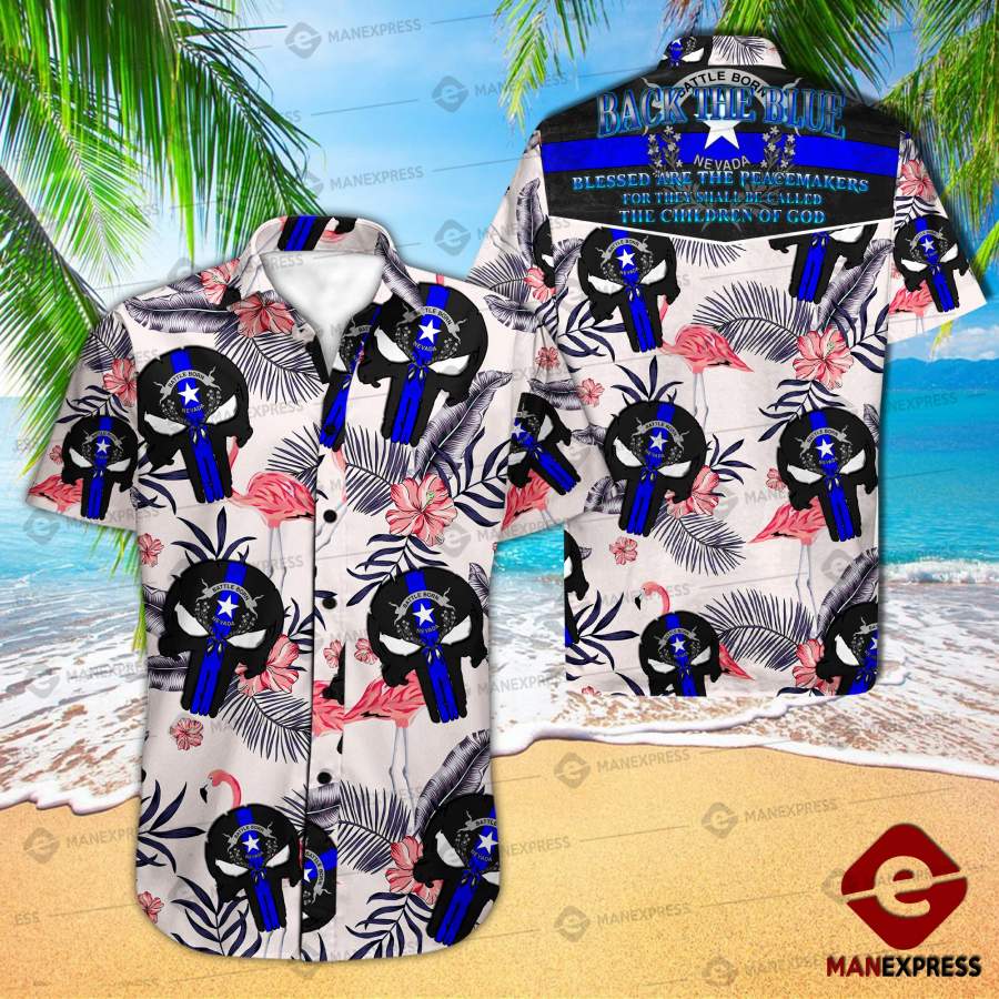 Nevada Blue Line Back The Hawaiian Shirt Ha12788