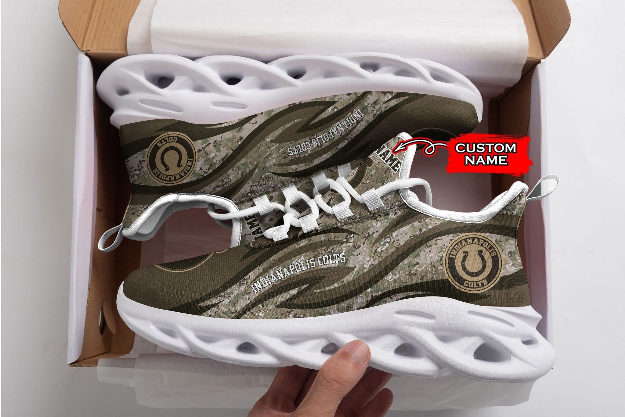 Indianapolis Colts Camouflage Air Max Running Shoes