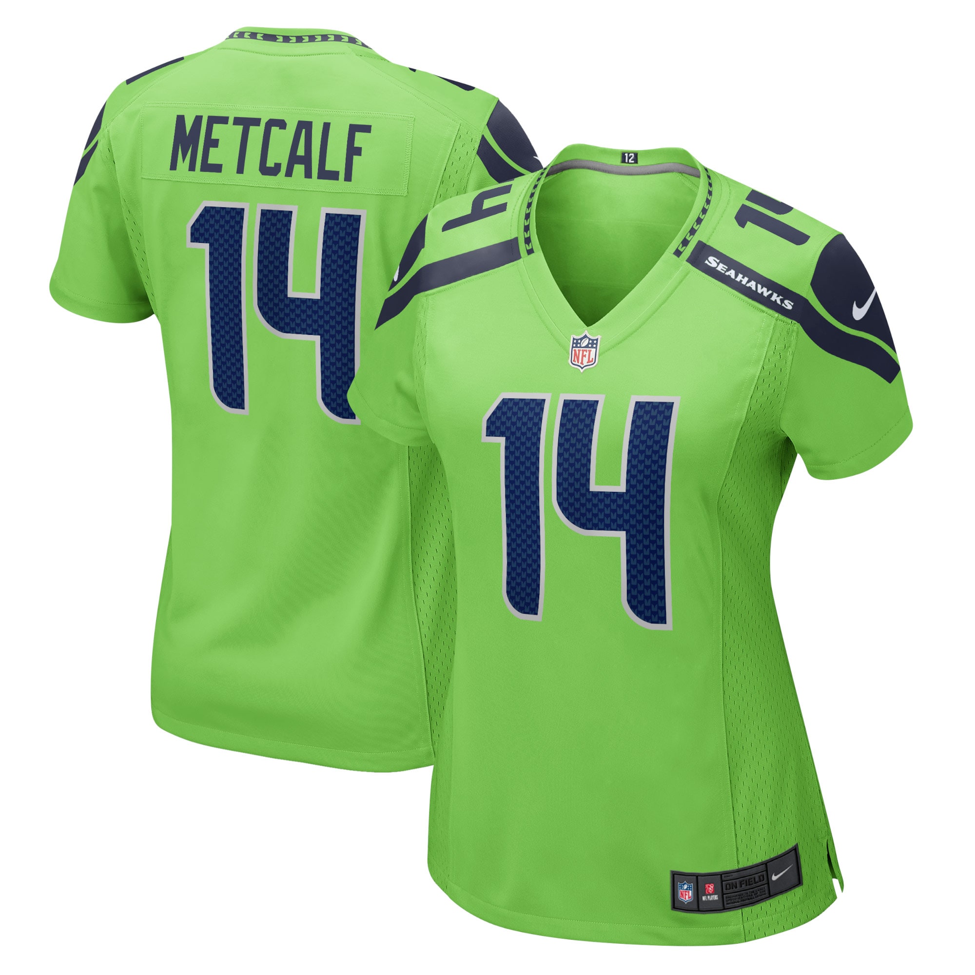 Women’s Seattle Seahawks DK Metcalf Neon Green Game Jersey