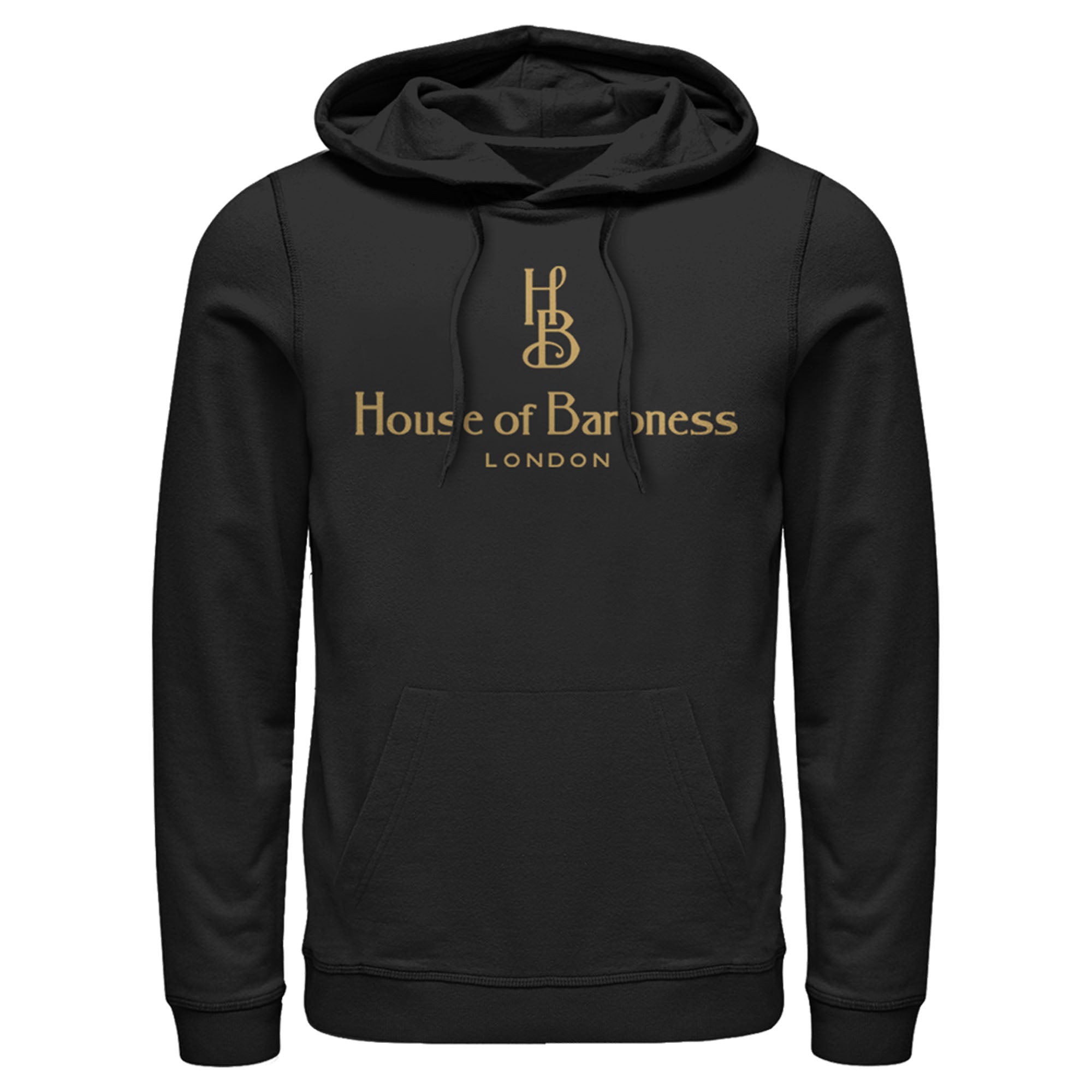 Cruella Men’S House Of Baroness London Logo Gold  Pull Over Hoodie