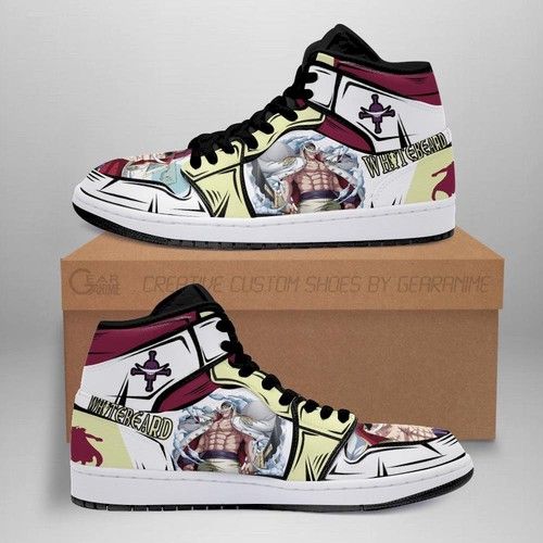 Whitebeard Jordan Sneakers Yonko One Piece Anime Shoes Fan Gift Mn06 Jordan Sneaker