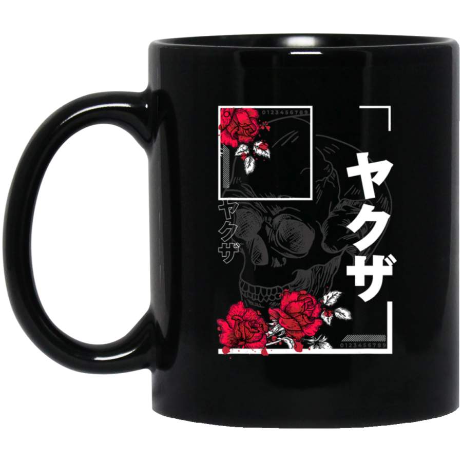 Vintage Graphic Tees Japanese, Retro Skull Japan Tee Coffee Mug