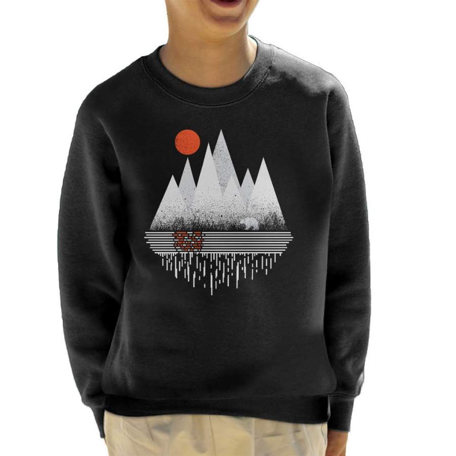 Wild Bear Mountain Symbols Kid’s Sweatshirt