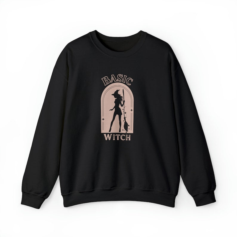 Basic Witch Halloween Sweatshirt 2D Crewneck Sweatshirt All Over Print Sweatshirt For Women Sweatshirt For Men Sws4228