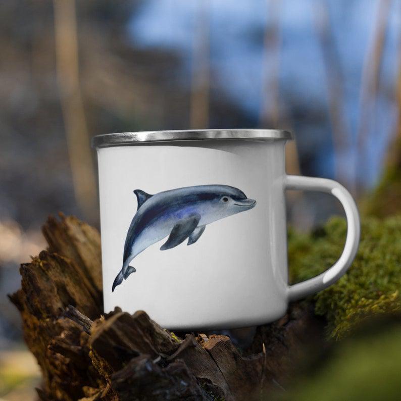 Dolphin Enamel Mug