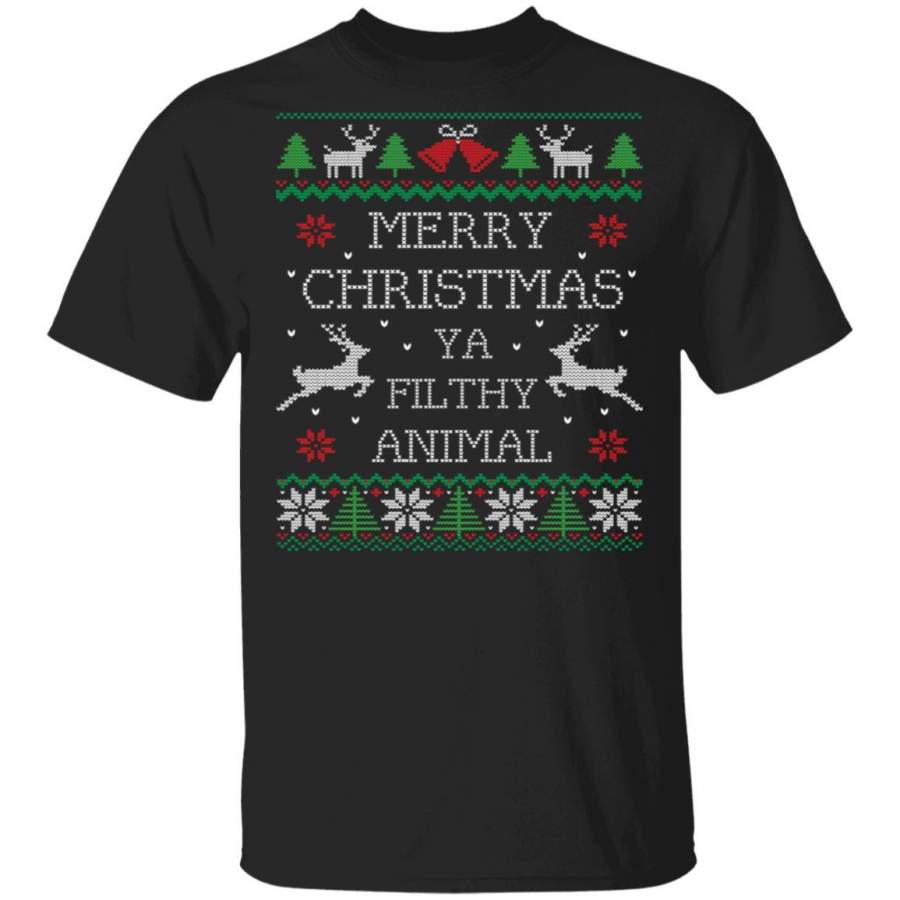 Merry Christmas Ya Filthy Animal shirts Ugly Sweater EmprintsTOP