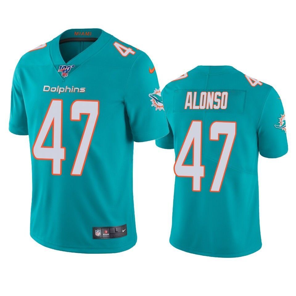 Dolphins Kiko Alonso Limited Jersey Aqua 100Th Season