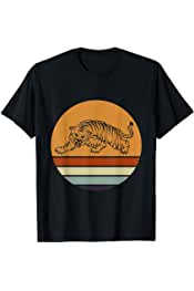 Safari Wild Animal Retro Tiger T-Shirt