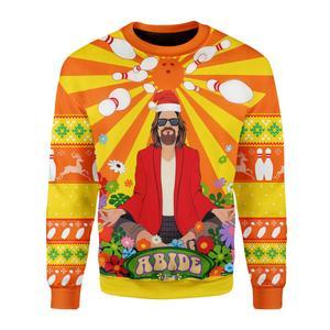 Big Lebowski Hippie Christmas Ugly Sweater | Unisex | Full Size | Adult | Colorful | US3391