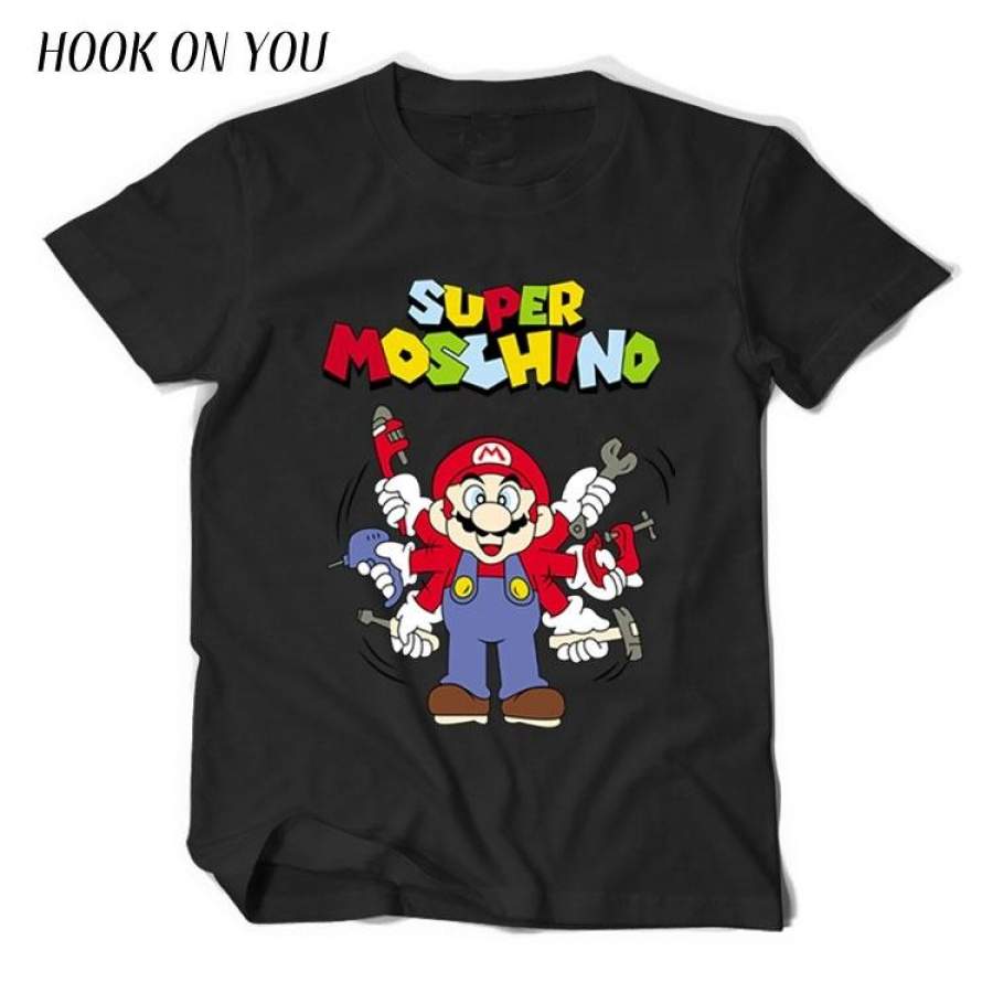 2017 Summer Fashion Cute Super Mario Men T-Shirt Short Sleeve 100% Cotton T Shirts