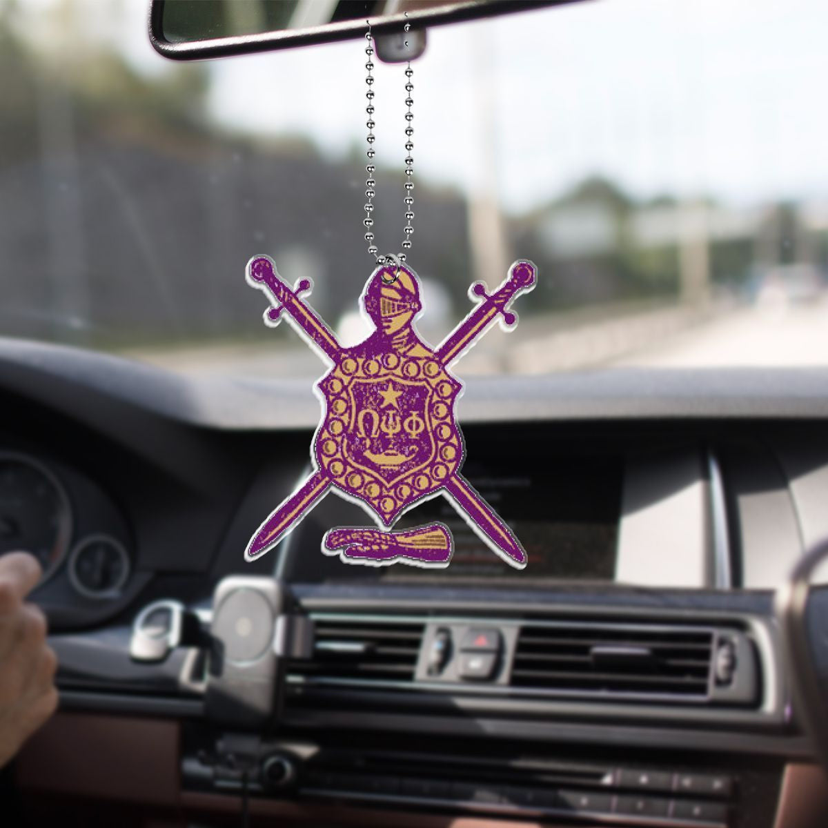 Fraternity Ornament – Omega Psi Phi Shiel Car Hanging Ornament