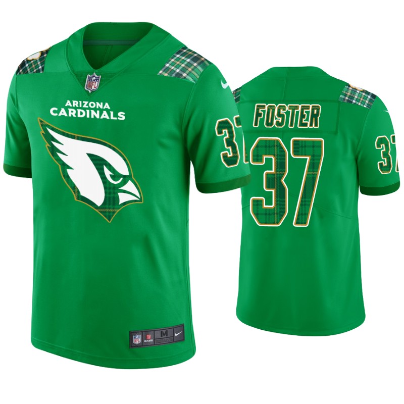 Arizona Cardinals #37 D.j. Foster Jersey St. Patricks Day Kelly Green – Mens