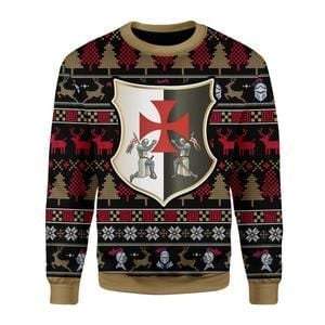 Knight Templar Ugly Christmas Sweater | For Men & Women | Adult | Us6017