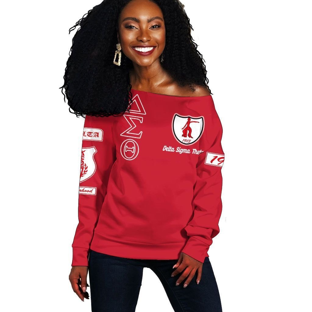 Sorority Sweatshirt – Sisterhood Delta Sigma Theta Off Shoulder Sweatshirt