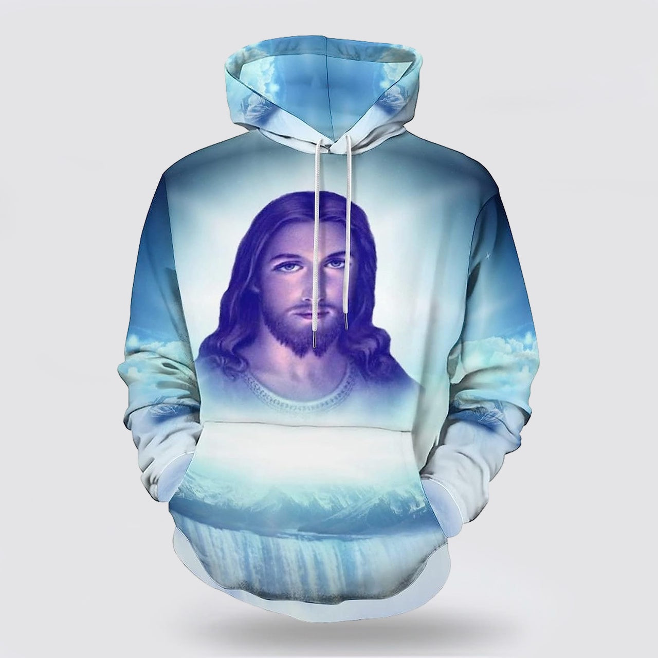 Jesus Portrait 3D Hoodies For Women Men  Christian Apparel Hoodies