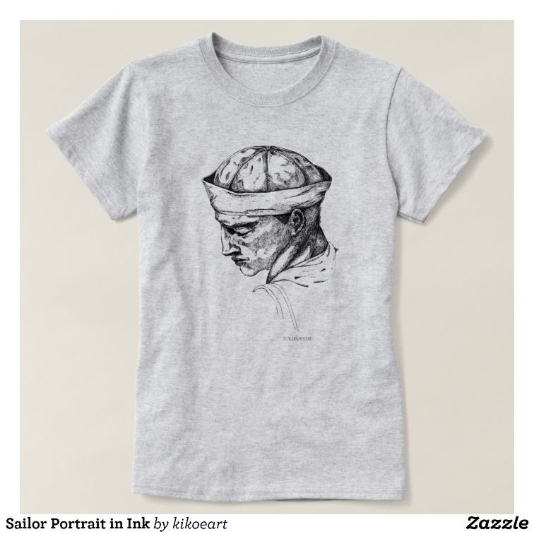 Sailor Portrait In Ink Shirt