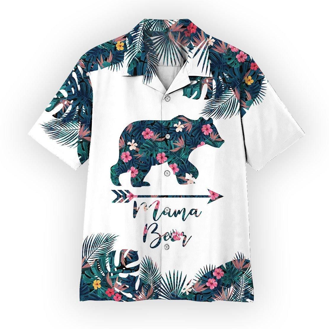 3D Mama Bear Mothers Day Aloha Hawaiian Shirt Colorful Short Sleeve Summer Beach Casual Shirt For Men And Women