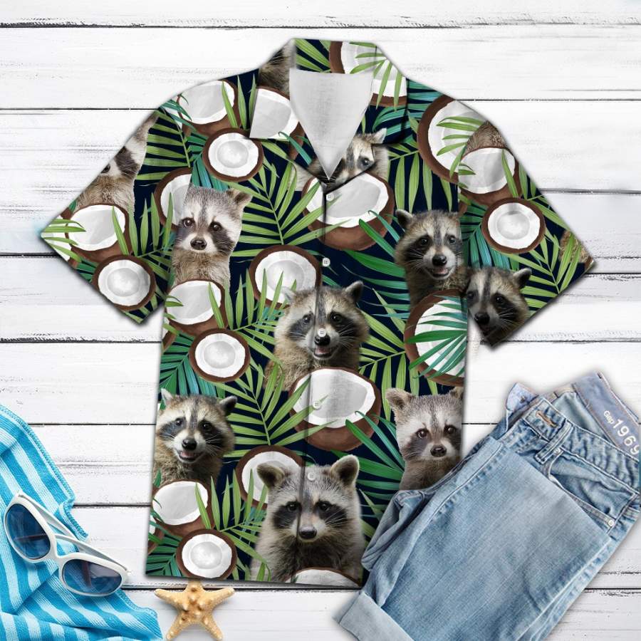 Raccoon Hawaiian Shirt Ha24452