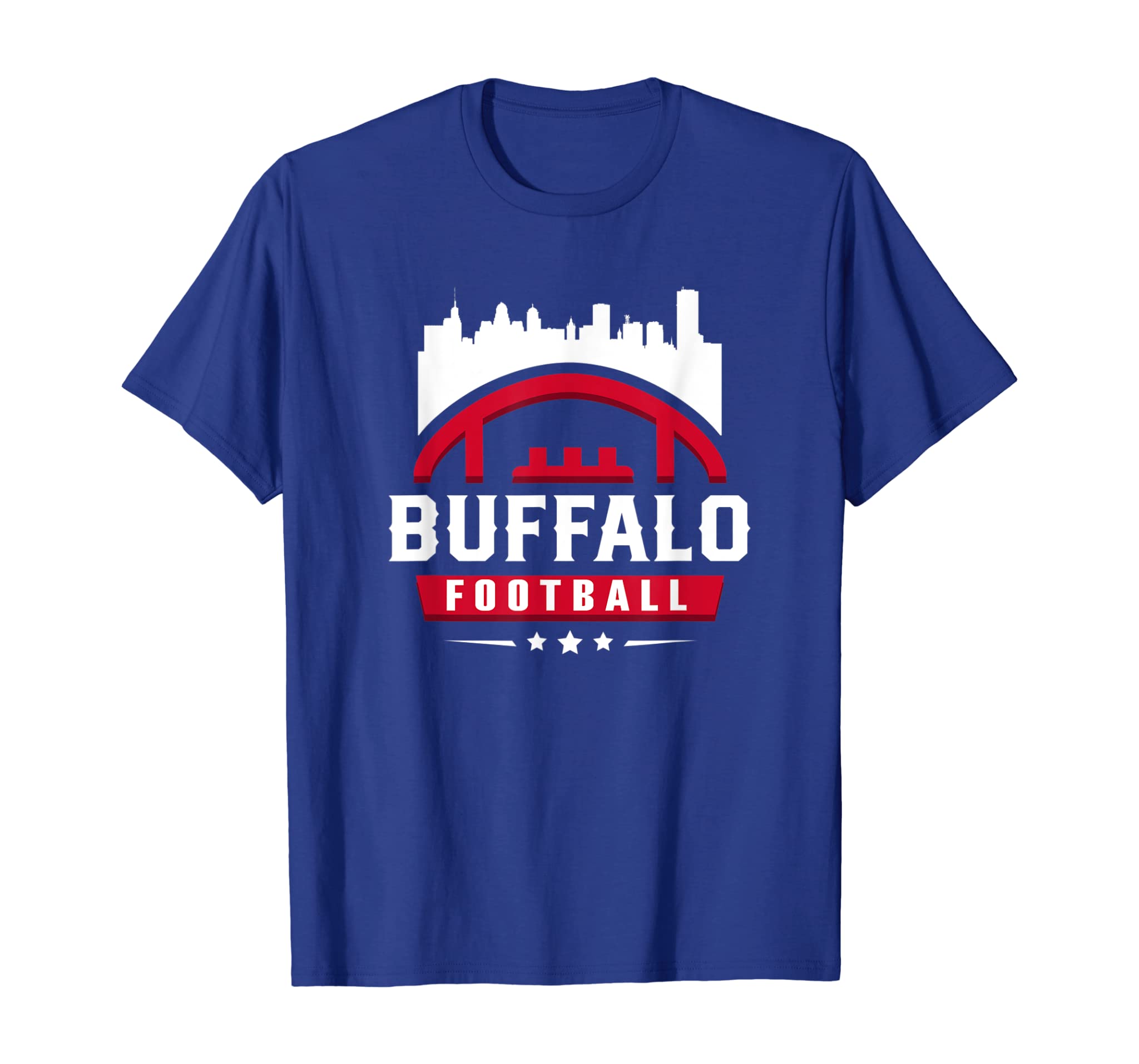 Classic Buffalo Football Stars City Skyline T-Shirt