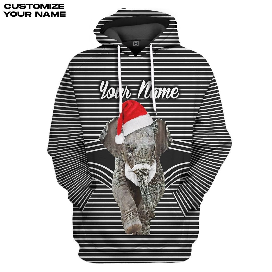 Casespring 3D Elephant Christmas Custom Tshirt  Hoodie Apparel