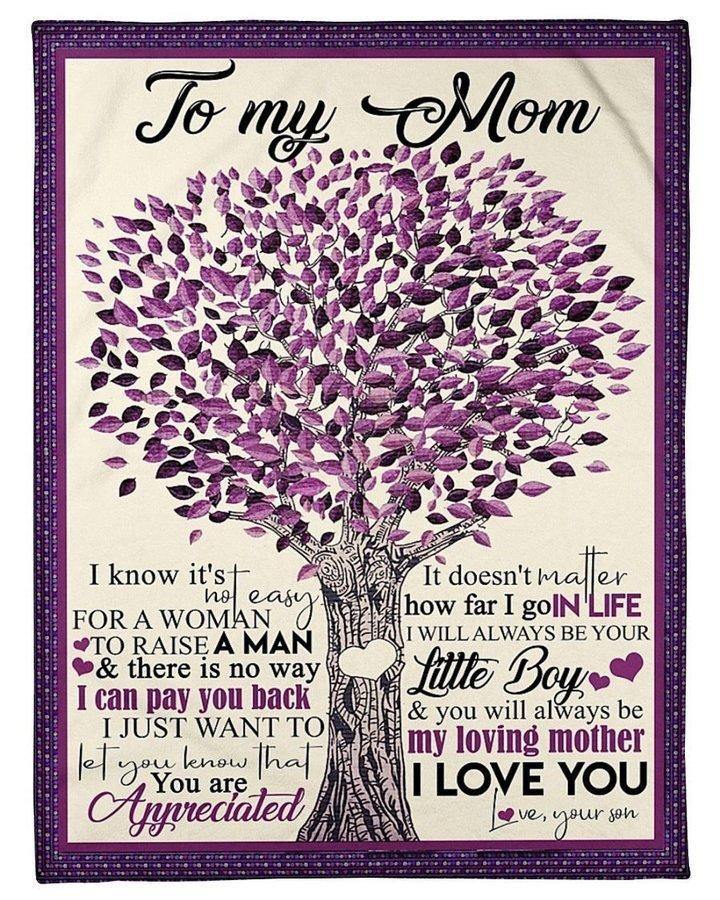 [Personalized Name] Purple Tree Gift For Mom You Are Appreciated –  Gift For Mommy, Gift For Home Decor, Gift For Family  – Fleece Blanket