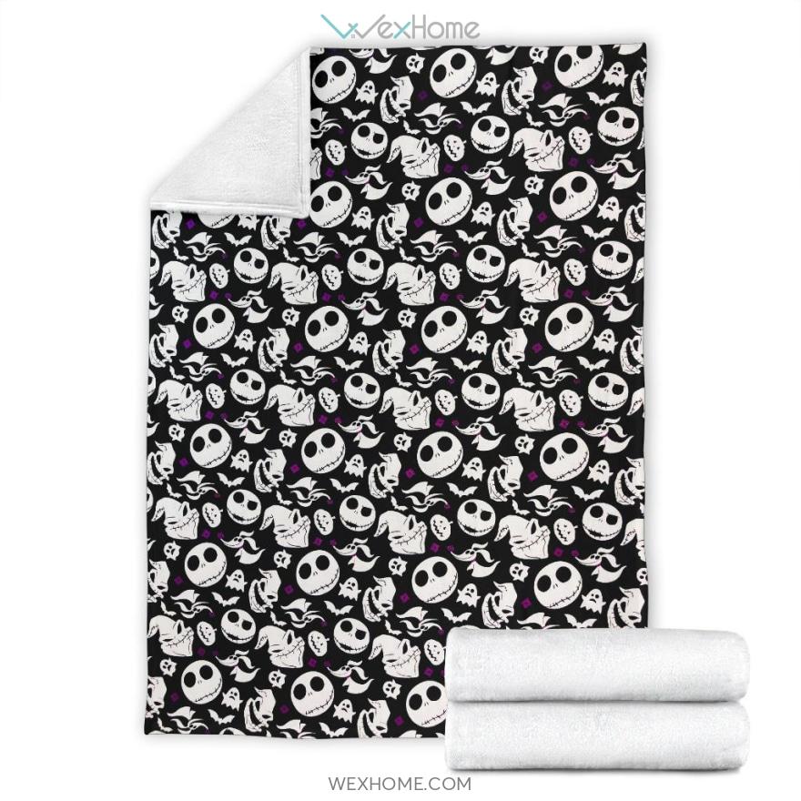 Jack Skellington Head Patterns Funny Premium Blanket