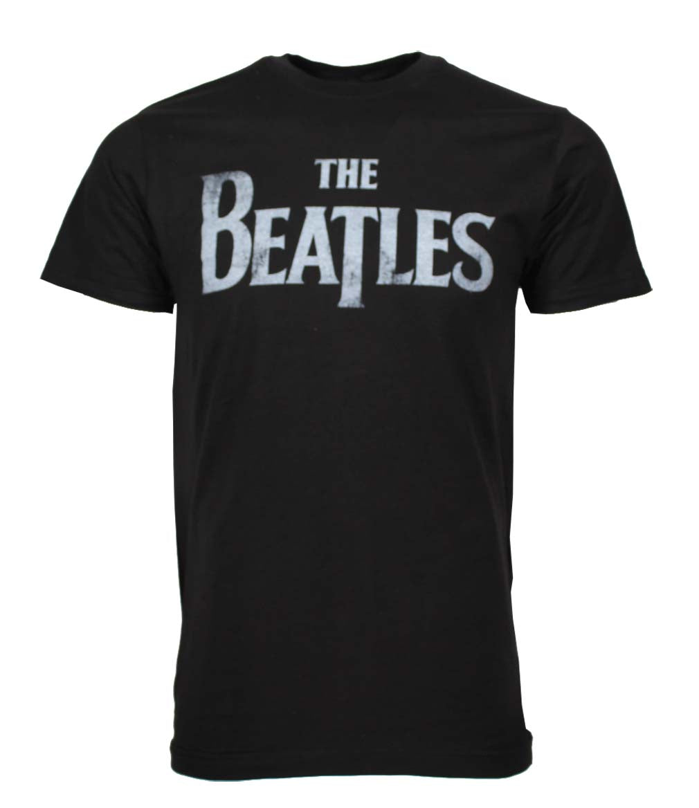 Beatles Distressed Logo Black T-Shirt – Childshirt