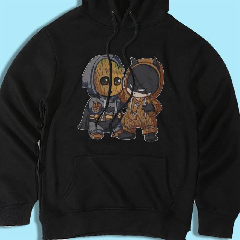 Batman And Baby Groot Men’S Hoodie