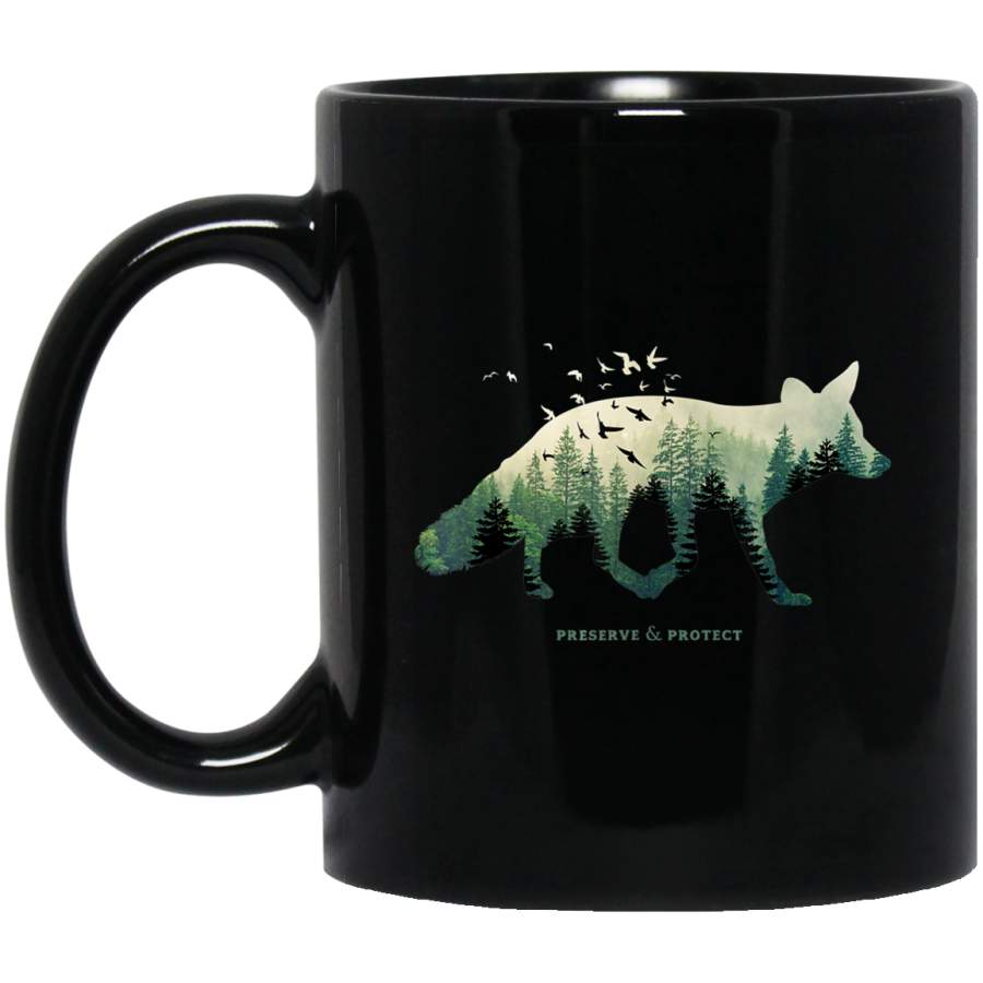 Preserve Protect Vintage National Park Fox Forest Coffee Mug