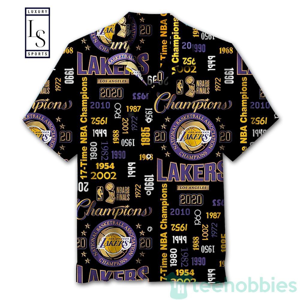 NBA Los Angeles Lakers Black Champions Hawaiian Shirt