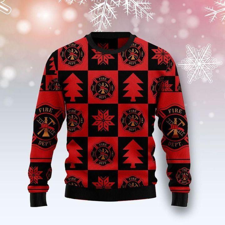 Firefighter Merry Christmas Ugly Christmas Sweater | For Men & Women | Adult | Us6350