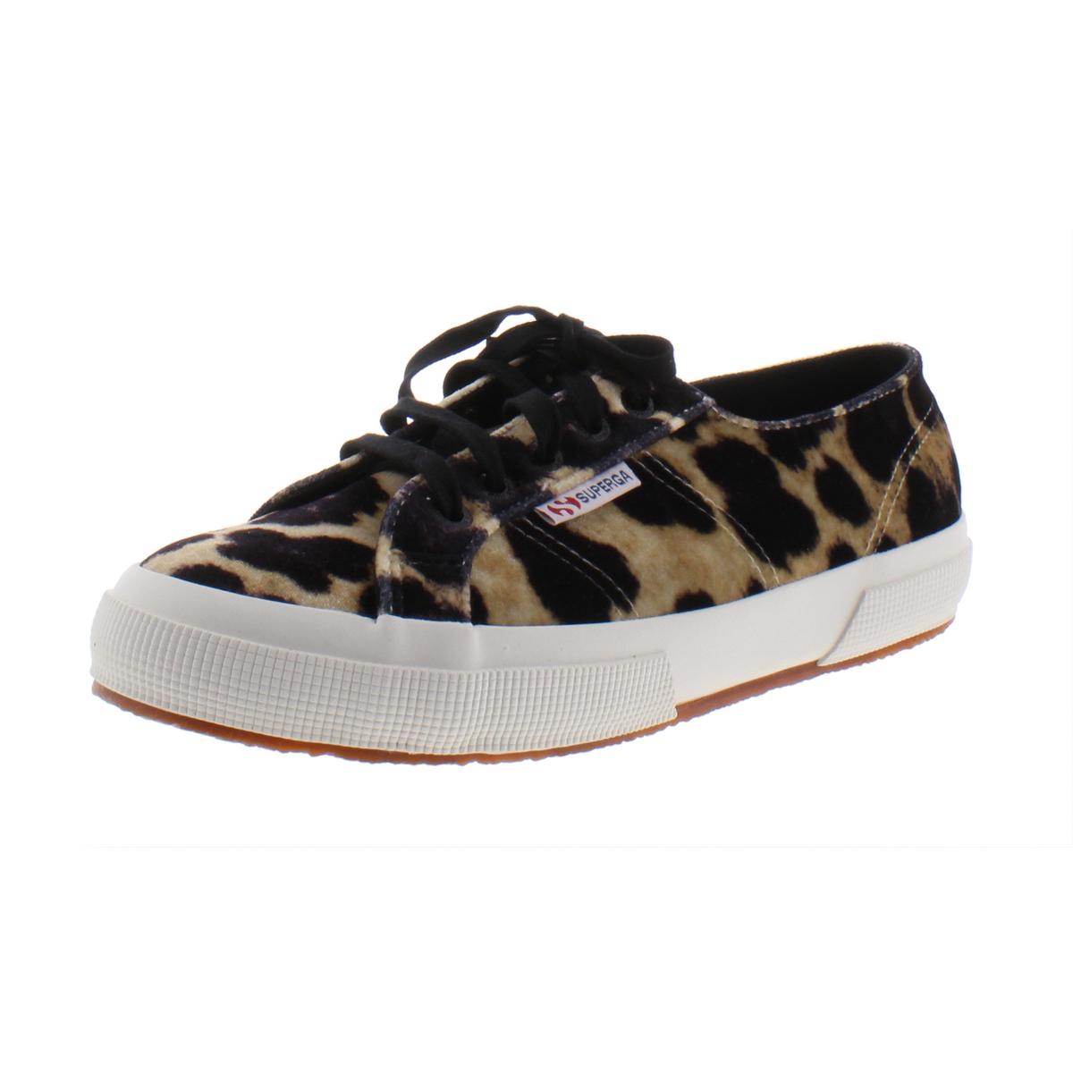 2750 Fanvel Womens Velvet Animal Print Fashion Sneakers