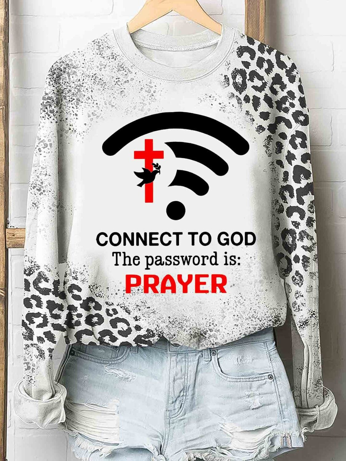 Wifi Connect To God Tshirt 3D Hoodie – Leopard Funny Shirt All Over Print For Women Men