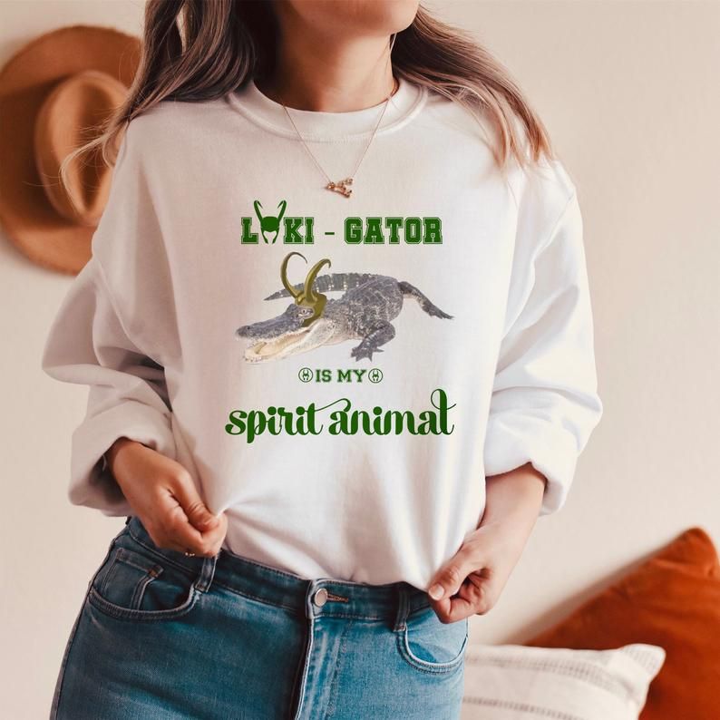 Alligator Loki Is My Spirit Animal Sweater, Loki Crocodile Alligator Crewneck, Gator Loki Shirt, Crocodile Loki Sweater