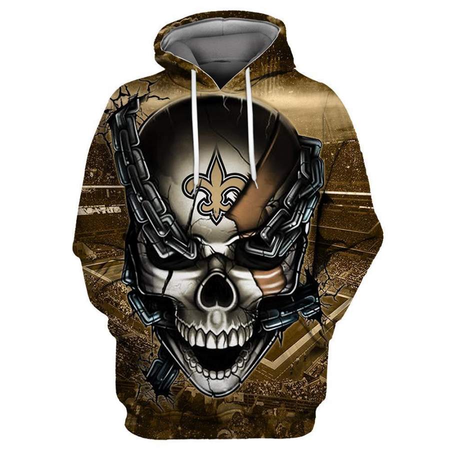 New Orleans Saints 3D Printed Hooded Pocket Pullover Hoodie