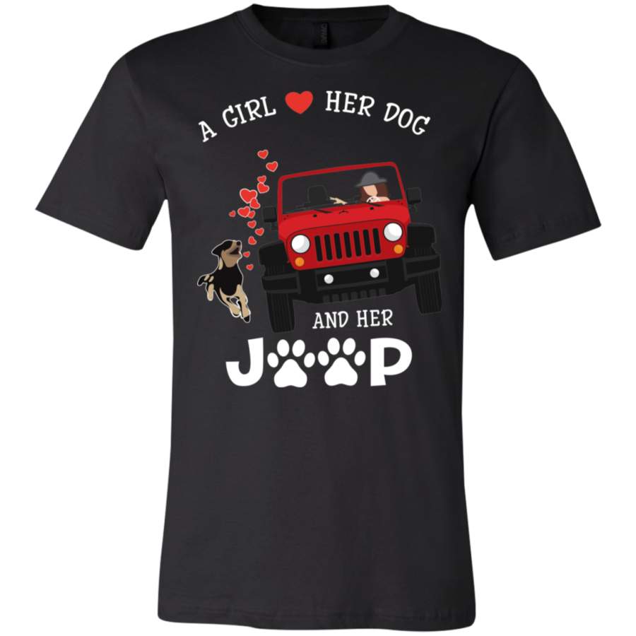 AGR A Girl Loves Her Dog And Her Jeep T-Shirt  USA